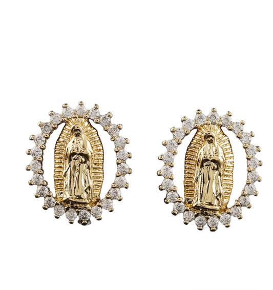 Aritos stud La virgencita